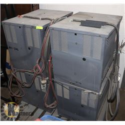 PALLET OF 4 FORKLIFT CHARGERS.