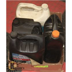 LOT OF 4 JUGS ATF, MOTOR OIL, HYDRAULIC OIL, GEAR