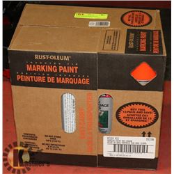 12 RUST-O-LEUM MARKING PAINT-ORANGE/RED