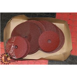 FLAT OF 7" 80 GRIT & 5" GRIT FLAP DISCS-50 TOTAL