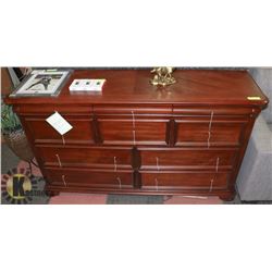 NEW WOOD 10 DRAWER DRESSER 85.5"X19"X38.5"H