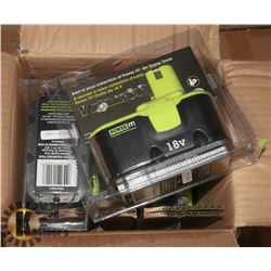 CASE OF 4 NEW 18 VOLT CORDLESS TOOL BATTERIES
