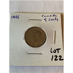 1946 Canada 5 Cents Nice Early Coin