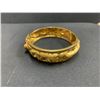 Image 1 : ONE 18K YELLOW GOLD CHINESE STYLE BANGLE BRACELET, 31.10GRAMS, REPLACEMENT VALUE $4,600.00