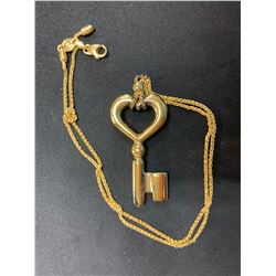 18K CHAIN WITH KEY PENDANT