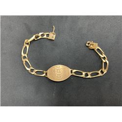 14K YELLOW GOLD MEDIC ALERT BRACELET (9") RV $1,975.00