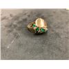 Image 1 : 14K YELLOW GOLD LADIES RING WITH EMERALDS RV $1,450.00