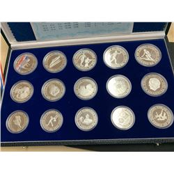 YUGOLSAVIA 1984 OLYMPIC SILVER COIN SET RV $137.00