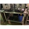 Image 1 : 2 TIER STAINLESS STEEL EQUIPMENT TABLE WITH SHELF CONTENTS