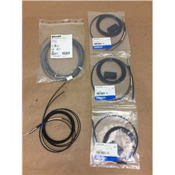 Lot of 5 Fiber Units Omron E32-D14L & Balluff BES 516-3007-E4-C-PU-05