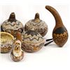 Image 2 : Collection of Carved Peruvian Gourds