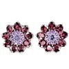 Image 1 : NATURAL PURPLISH PINK RHODOLITE AMETHYST Earrings