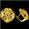 Image 2 : Natural  AAA ORANGISH YELLOW CITRINE Flower Earrings