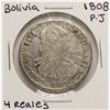 Image 1 : 1808 PJ Bolivia 4 Reales Coin