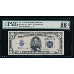 1934B $5 Silver Certificate PMG 66EPQ