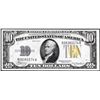 Image 1 : 1934A $10 North Africa WWII Emergency Issue Silver Certificate Note