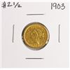 Image 1 : 1903 $2 1/2 Liberty Head Quarter Eagle Gold Coin