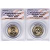 Image 1 : Lot of (2) 2008 Presidential Oath Dollar Coins ANACS MS65