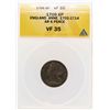 Image 1 : 1705 England Anne AR 6 Pence ANACS VF35