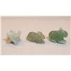 Natural Aquamarine 3 Piece Hand Carved Figurines