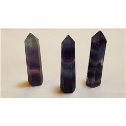 Three Piece Flourite Healing 6 Point Gemstones