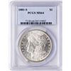 Image 1 : 1881-S $1 Morgan Silver Dollar Coin PCGS MS64