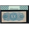 Image 2 : 1863 $20 Confederate States of America Note PCGS 45