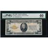 Image 1 : 1928 $20 Gold Certificate PMG 40