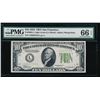 Image 1 : 1934 $10 San Francisco Federal Reserve Note PMG 66EPQ