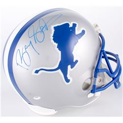 Barry Sanders Signed Lions Throwback Full-Size Helmet (Schwartz Hologram)