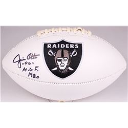 Jim Otto Signed Raiders Logo Football Inscribed "H.O.F. 1980" (Radtke COA)