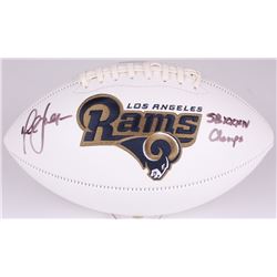 Marshall Faulk Signed Rams Logo Football Inscribed "SB XXXIV Champs" (Radtke COA)