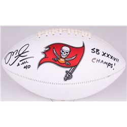 Mike Alstott Signed Buccaneers Logo Football Inscribed "SB XXXVII Champs!" (Radtke COA)