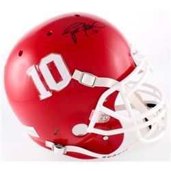 Brett Favre Signed Hancock North Central High School Hawks Full-Size Helmet (Favre COA)