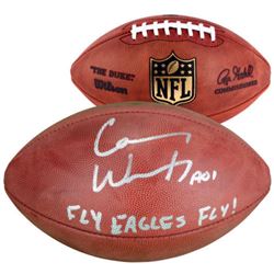 Carson Wentz Signed "The Duke" Official NFL Game Ball Inscribed "Fly Eagles Fly!" (Fanatics)