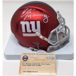 Eli Manning Signed Giants Blaze Speed Mini Helmet (Steiner COA)
