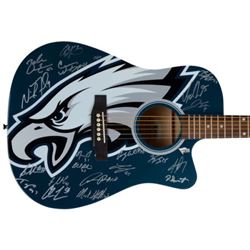 2017 Philadelphia Eagles LE Full-Size Acoustic Guitar Team-Signed by (20) with Nick Foles, Fletcher 