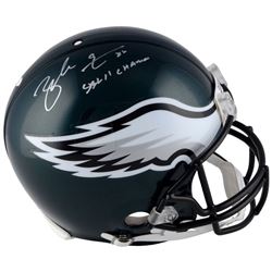 Zach Ertz Signed Eagles Full-Size Authentic On-Field Helmet Inscribed "SB LII Champs" (Fanatics Holo