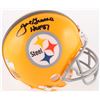 Image 1 : Joe Greene Signed Steelers Throwback Mini Helmet Inscribed "HOF 87" (Radtke COA)