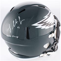 Fletcher Cox Signed Philadelphia Eagles Full-Size Speed Helmet Inscribed "SB LII Champs" (Fanatics H