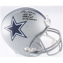 Roger Staubach Signed Dallas Cowboys Full-Size Helmet Inscribed "HOF 85", "SB VI MVP"  "2x SB Champs