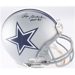 Roger Staubach Signed Dallas Cowboys Full-Size Authentic On-Field Helmet Inscribed "HOF '85" (JSA CO