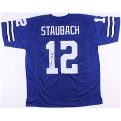 Roger Staubach Signed Jersey Inscribed "HOF '85" (JSA Hologram)