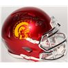 Image 1 : O.J. Simpson Signed USC Trojans Speed Chrome Mini Helmet Inscribed "68" (JSA COA)