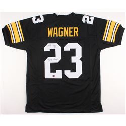 Mike Wagner Signed Jersey Inscribed "4x SB Champs" (Jersey Source COA)
