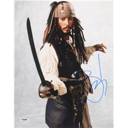 Johnny Depp Signed "Pirates of the Caribbean" 11x14 Photo (PSA COA)