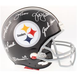 Steelers Legends Full-Size Helmet Signed by (6) with Jack Lambert, Jack Ham, Andy Russell, Mel Bloun