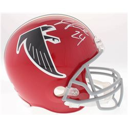Devonta Freeman Signed Falcons Throwback Full-Size Helmet (Radtke COA)