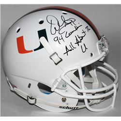 Warren Sapp Signed Miami Hurricanes Full-Size Helmet Inscribed "94 Lombardi"  "All About The U" (JSA