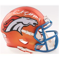 Courtland Sutton Signed Broncos Speed Blaze Mini Helmet (Beckett COA)